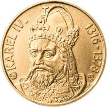 Sada zlatého dukátu a strieborného odražku Karel IV. 700. výročie narodenia - b.k.