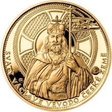 Sada zlatého dukátu a strieborného odražku Ikona sv. Václava - proof