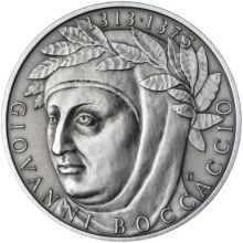 Giovanni Boccaccio - 700. výročie narodenia Ag patina