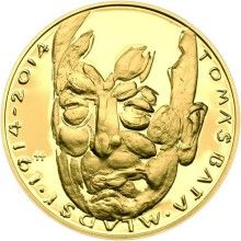 Nevydané mince Jirího Harcuby - Tomáš Baťa mladší 34mm zlato Proof