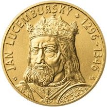 Jan Lucemburský - 720. výročie narodenia zlato b.k.