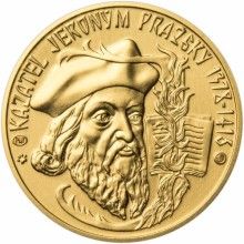 Kazatel Jeroným Pražský - 600. výročie zlato b.k.