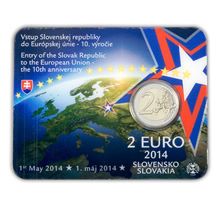 Náhled - 2014 - KARTA - 2 € - 10. výročie vstupu SR do EU