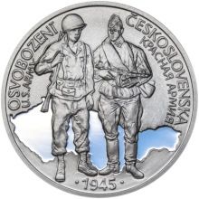 Osvobození Československa 8.5.1945 - 28 mm striebro Proof