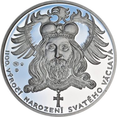 Náhled Averznej strany - 1100. výročí narození sv. Václava - stříbro 1Oz Proof