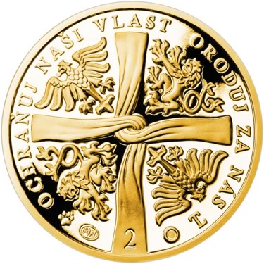 Náhled Reverzní strany - 2018 - Proof - Sv. Ludmila - 2 dukát Au