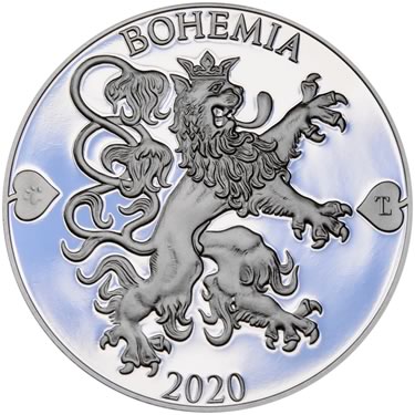 Náhled Reverzní strany - 2020 - Proof - Česká heraldika. Lev. - 10 dukát Ag