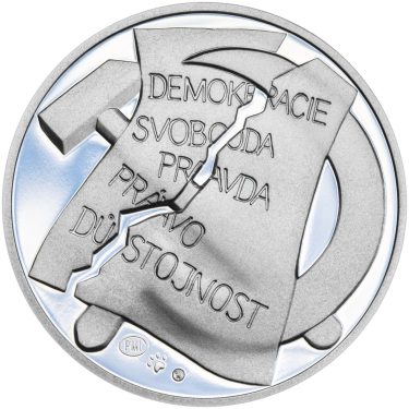 Náhled Reverznej strany - Memento 25. února 1948 - komunistický puč v Československu  - 1 Oz stříbro Proof