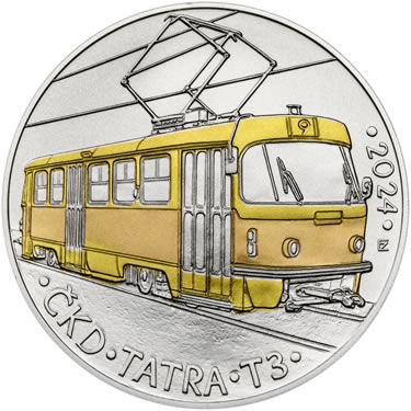 Náhled Reverzní strany - 2024 b.k. - 500 Kč Tramvaj ČKD Tatra T3