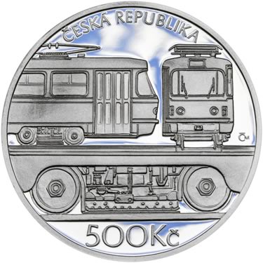 Náhled Averzní strany - 2024 Proof - 500 Kč Tramvaj ČKD Tatra T3