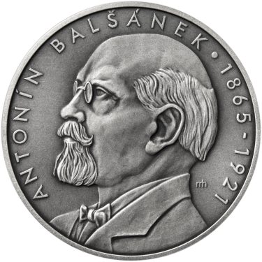 Náhled Averznej strany - Antonín Balšánek - 150. výročí narození stříbro patina