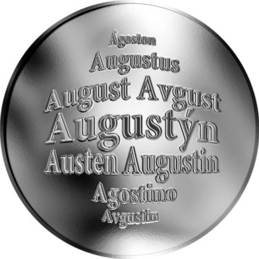 Náhled Averzní strany - Česká jména - Augustýn - stříbrná medaile