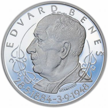 Náhled Averznej strany - Edvard Beneš - 125. let narození - stříbro Proof