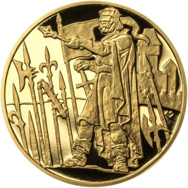 Náhled Reverznej strany - Bitva u Malešova - 590. výročí zlato proof