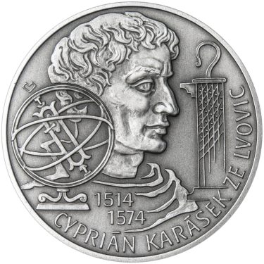 Náhled Averznej strany - Cyprián Karásek ze Lvovic - 500. výročí narození stříbro patina