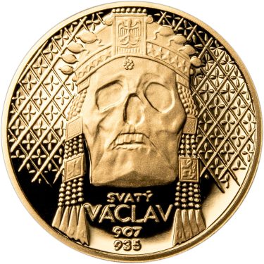 Náhled Averznej strany - Sada zlatého dukátu a stříbrného odražku Relikvie svatého Václava - II. - proof
