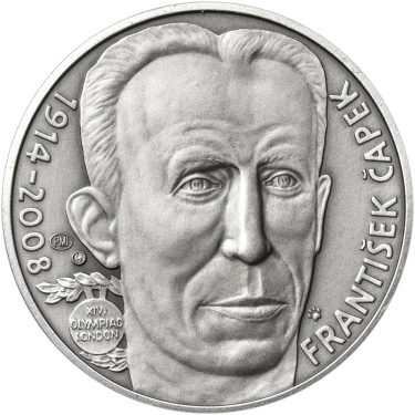 Náhled Averznej strany - František Čapek - 100. výročí narození stříbro patina