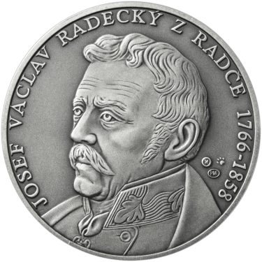 Náhled Averznej strany - Jan Radecký z Radče - 250. výročí narození stříbro patina
