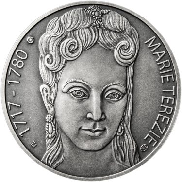 Náhled Averznej strany - Marie Terezie - 300. výročí narození stříbro patina