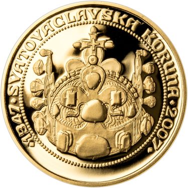 Náhled Reverznej strany - Sada zlatého dukátu a stříbrného odražku Korunovace Karla IV. - proof