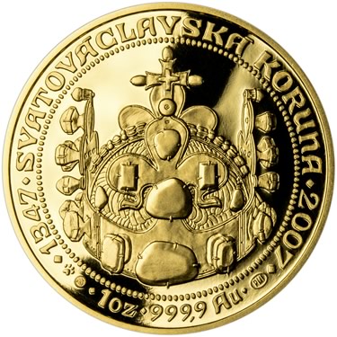 Náhled Averznej strany - 660 let od Korunovace Karla IV. českým králem  - zlato Proof