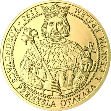 Náhled Averznej strany - Korunovace Přemysla Otakara I. českým králem - zlato Proof