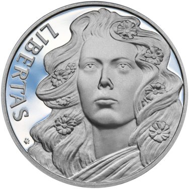 Náhled Averznej strany - Svoboda, Rovnost, Bratrství II. - sada tří stříbrných medailí Proof
