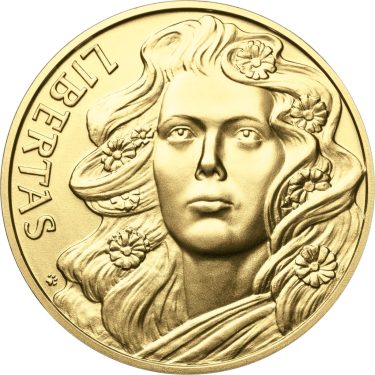 Náhled Averzní strany - Svoboda, Rovnost, Bratrství II. - sada tří zlatých medailí b.k.