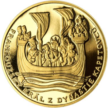 Náhled Reverznej strany - Ludvík IX. Francouzský - 800. výročí narození zlato b.k.