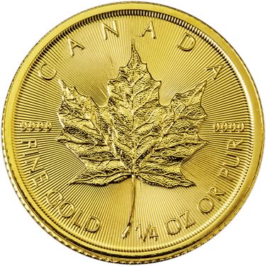 Náhled Reverzní strany - Maple Leaf 1/4 Oz - Investiční zlatá mince
