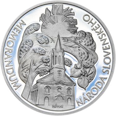 Náhled Averznej strany - Výročie Memoranda národa slovenského - 28 mm stříbro Proof