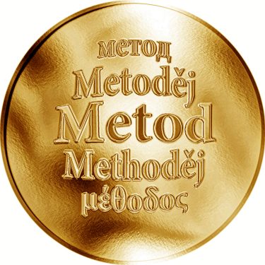 Náhled Averzní strany - Slovenská jména - Metod - velká zlatá medaile 1 Oz