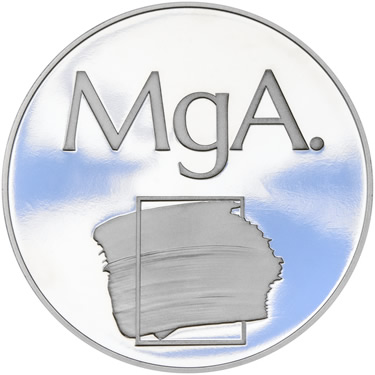 Náhled Averznej strany - MgA. - Titulární medaile stříbrná