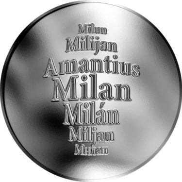 Náhled Averzní strany - Česká jména - Milan - stříbrná medaile