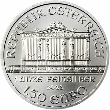 Náhled Reverznej strany - Wiener  Philharmoniker 1 Oz Stříbrná investiční mince