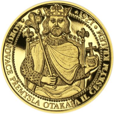 Náhled Averznej strany - Korunovace Přemysla Otakara II. českým králem - zlato Proof
