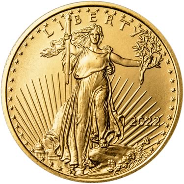 Náhled Averznej strany - 1/4 OZ American Eagle Gold - Investiční zlatá mince