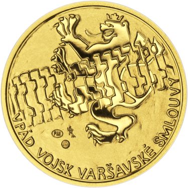 Náhled Averzní strany - Vpád vojsk Varšavské smlouvy - 21. srpen 1968 -  1/2oz zlato Proof