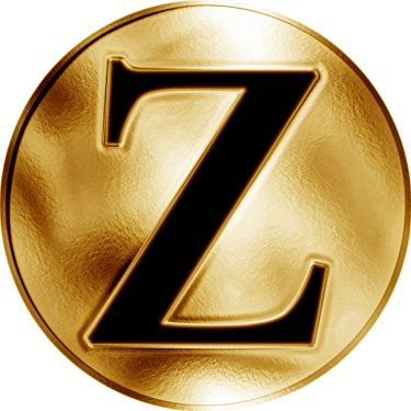 Náhled Reverzní strany - Slovenská jména - Zoltán - velká zlatá medaile 1 Oz