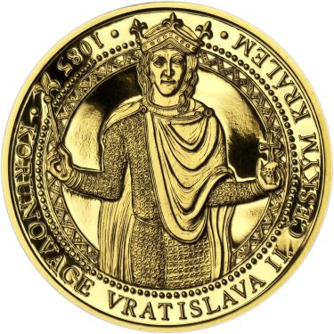 Náhled Averznej strany - Korunovace Vratislava II. českým králem - zlatá Oz - PROOF