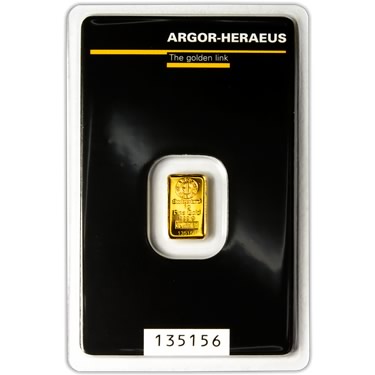 Náhled Averznej strany - Argor-Heraeus SA 1 gram - KINEBAR - Investiční zlatý slitek
