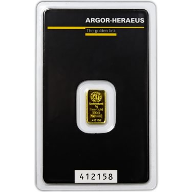 Náhled Averznej strany - Argor-Heraeus SA 1 gram - KINEBAR - Investiční zlatý slitek