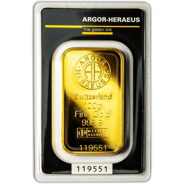 Náhled Averznej strany - Argor Heraeus SA 100 gramů KINEBAR - Investiční zlatý slitek