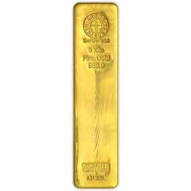 Náhled Averznej strany - Argor Heraeus SA 5000 gramů - Investiční zlatý slitek